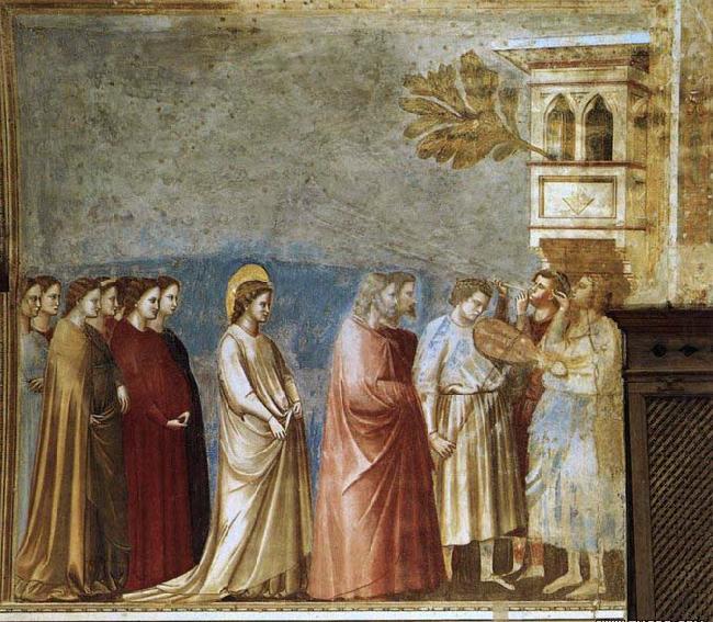 GIOTTO di Bondone . Wedding Procession china oil painting image